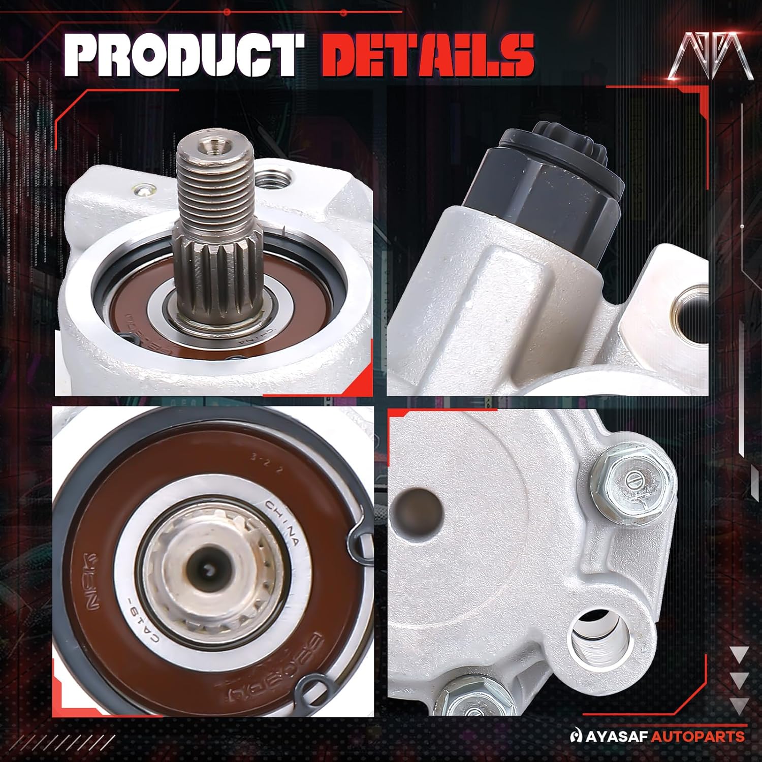 MAYASAF 21-5129 Power Steering Pump Fits for Chevrolet 1998-2000 Prizm, for Toyota 1998-2000 Corolla, with 1.8L/L4 Engines Only, Power Steering Pump without Reservoir