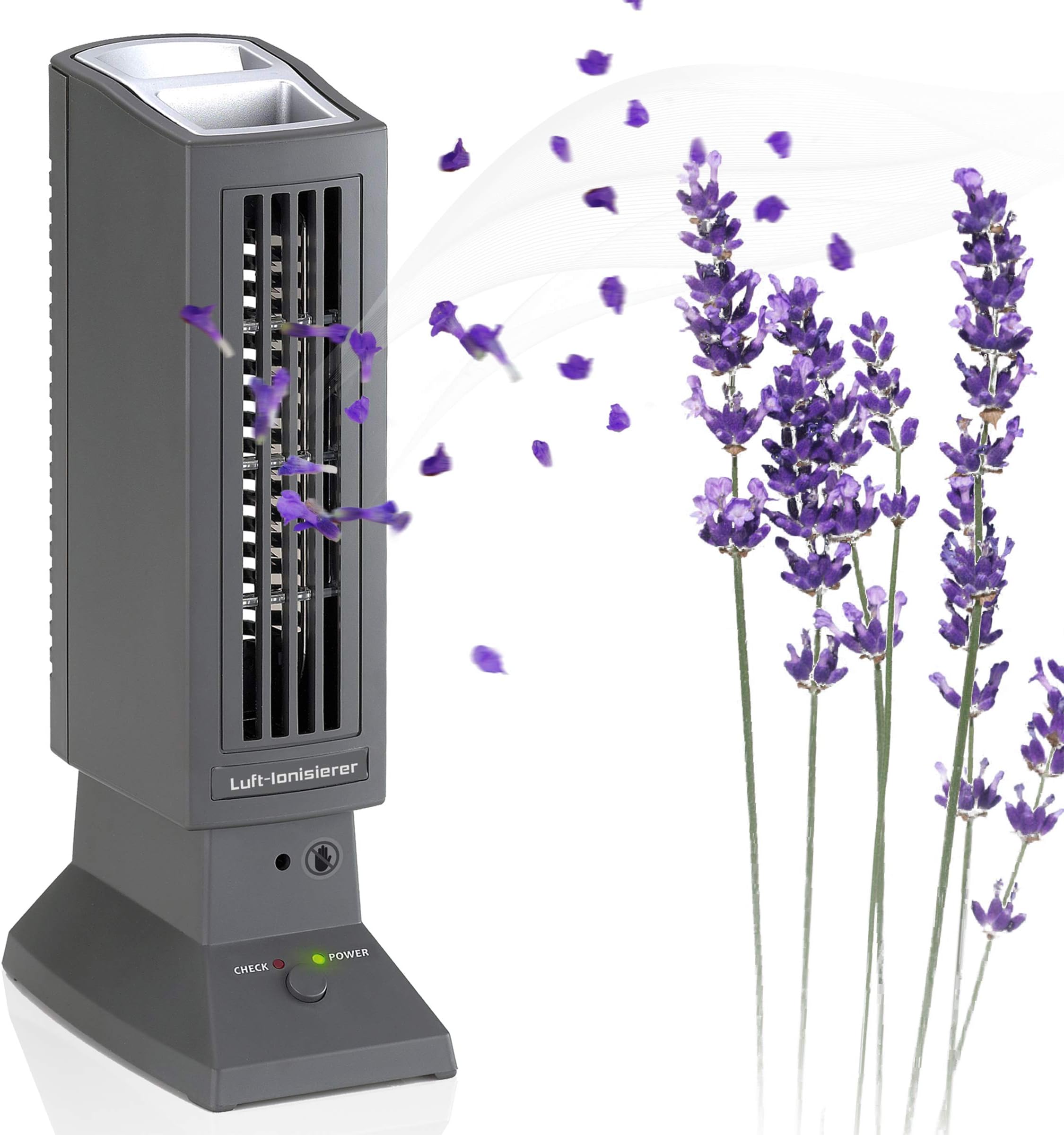 Tevigo Air Freshener, Air Sanitizer, Home Air Filtration, Eliminates Dust, Pollen, Smoke, Mold Spores, Germs, Pet Dander, Odors, Air Cleaning for Office and Room, Air Ioniser (Grey)