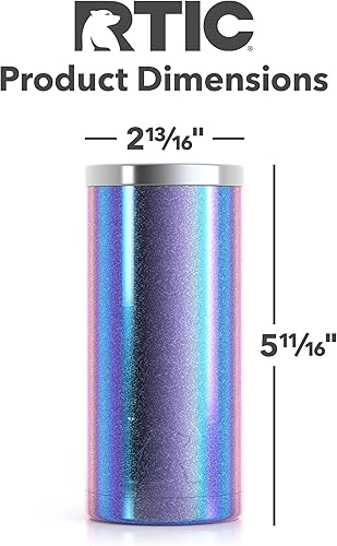 Miniatura 22 de RTIC Skinny - Enfriador de latas delgado, aislado, para cerveza, bebidas, refrescos, con tapa, metal de acero inoxidable, aislamiento de doble pared