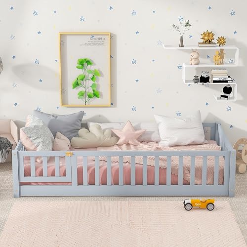 Rubber Wood Floor Bed