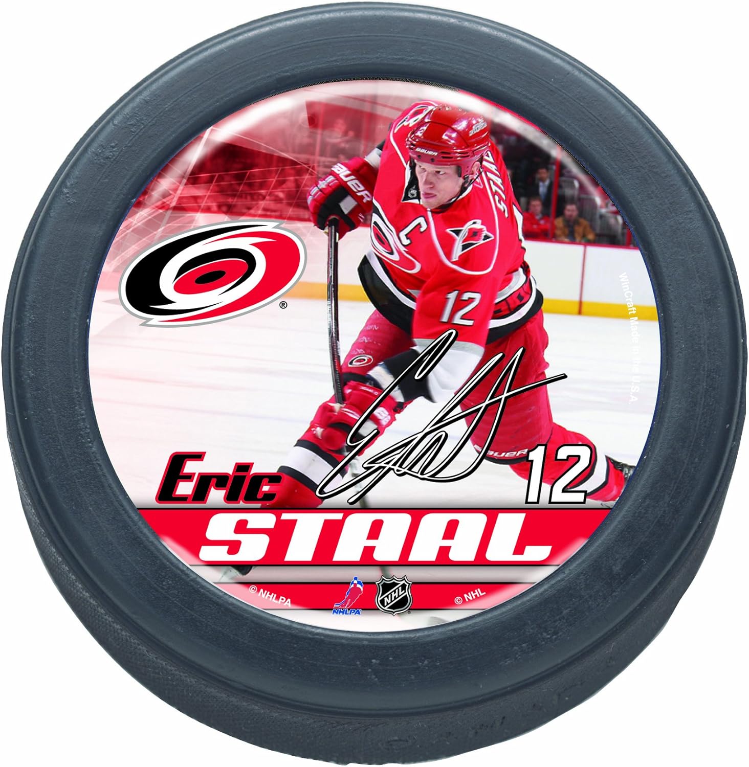 NHL Carolina Hurricanes Eric Staal 3 Inch Hockey Puck