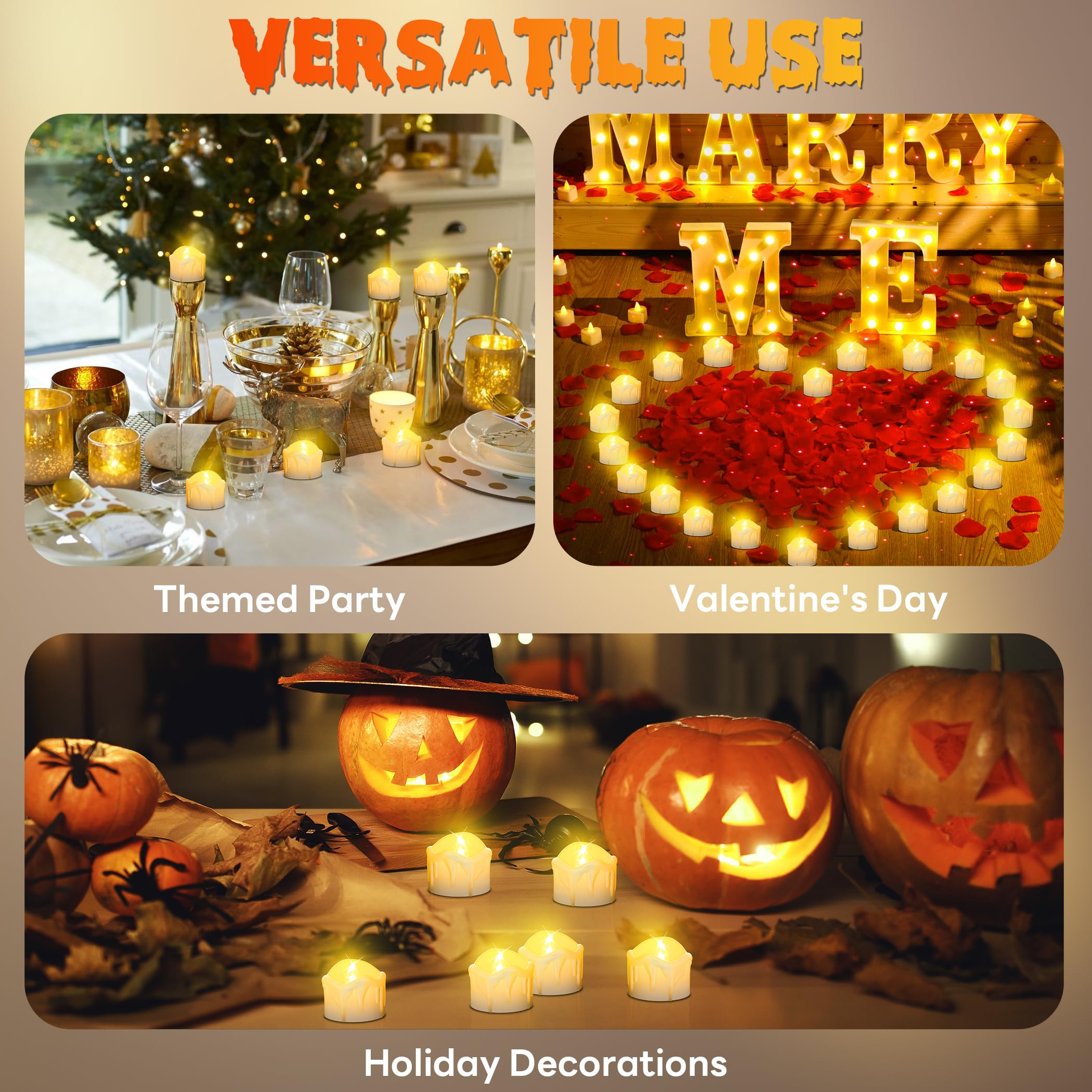 daphomeu Set di 12 lumini a LED ricaricabili con telecomando, funzione timer e ricarica USB, candele elettriche senza fiamma per Natale, matrimoni, decorazioni per la casa