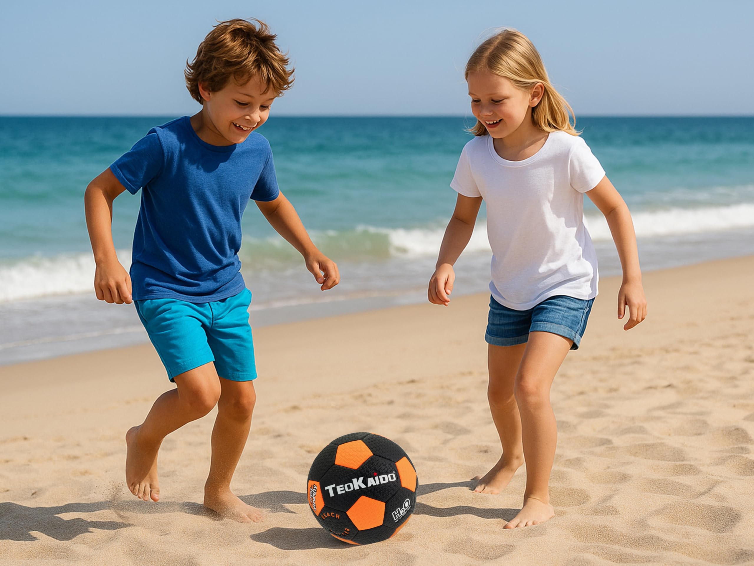 Teokaido Balón de fútbol playa Talla 5 320 g PVC 1,8 mm