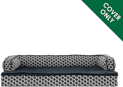 Miniatura 2 de Furhaven Pet  Sofá de felpa ortopédica para perro, cama con forma de L, tumbona ergonómica con contorno de cuna, cama para perros y gatos, varios