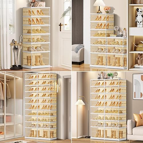 Miniatura 5 de EHAMILY Zapateros independientes de 8 niveles y 16 rejillas