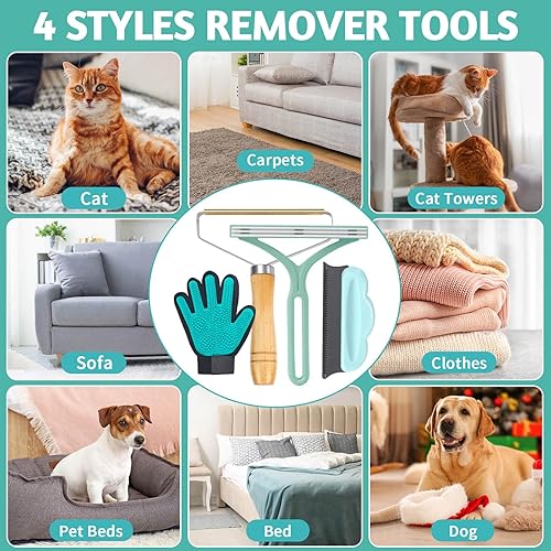 Miniatura 6 de Removedor de pelo de mascotas removedor de pelo de perro para sofá, alfombra de coche, herramienta de depilación de mascotas, removedor de pelo de