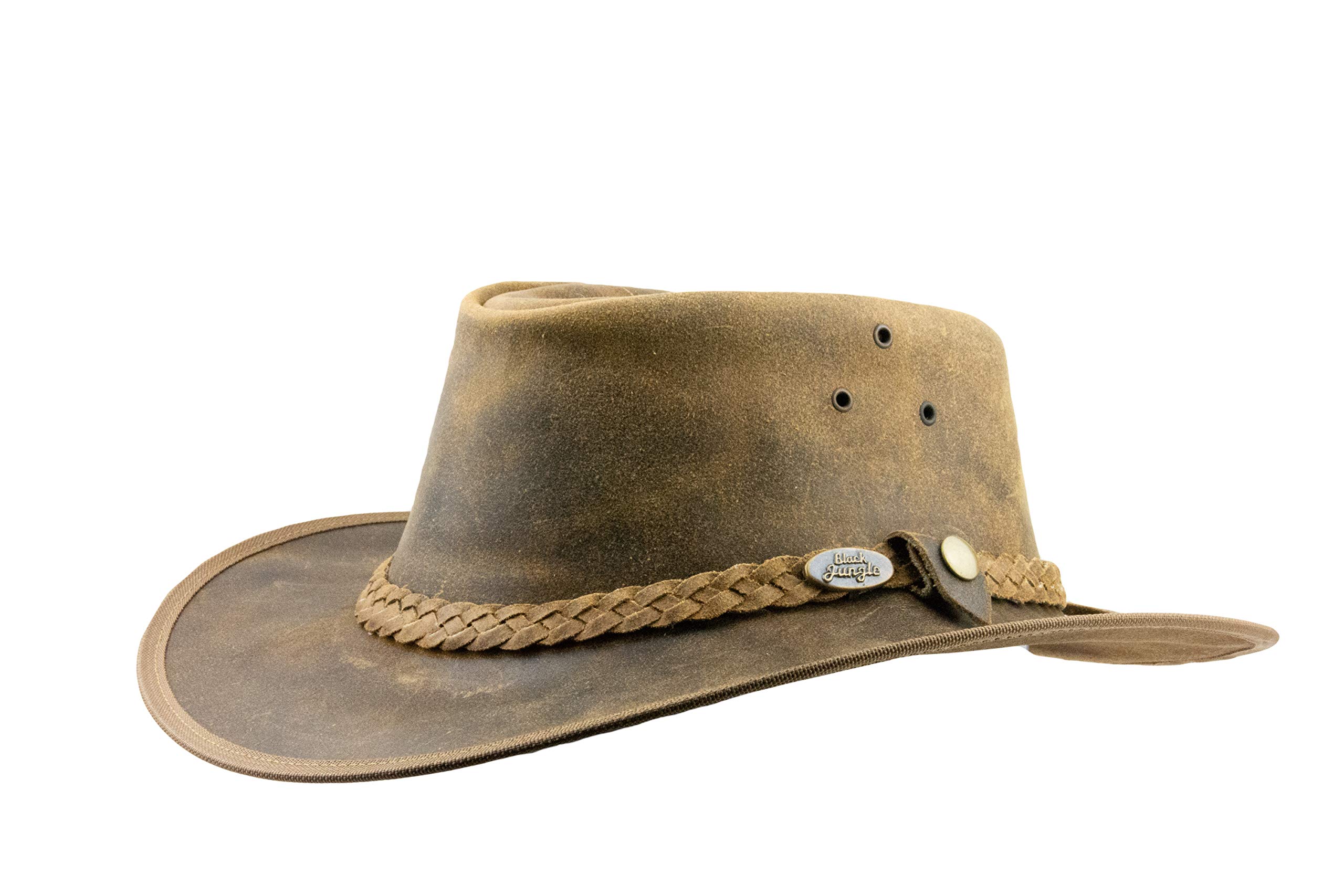 Black JungleBulat Sombrero de Piel, Sombrero del Oeste de Australia, Sombrero de Vaquero Bronceado