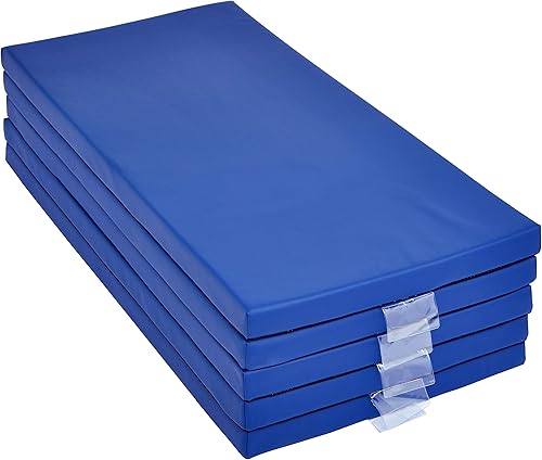 Tienda Basics - Tapetes de espuma viscoelástica para siesta con etiquetas para nombre color azul paquete de 5
