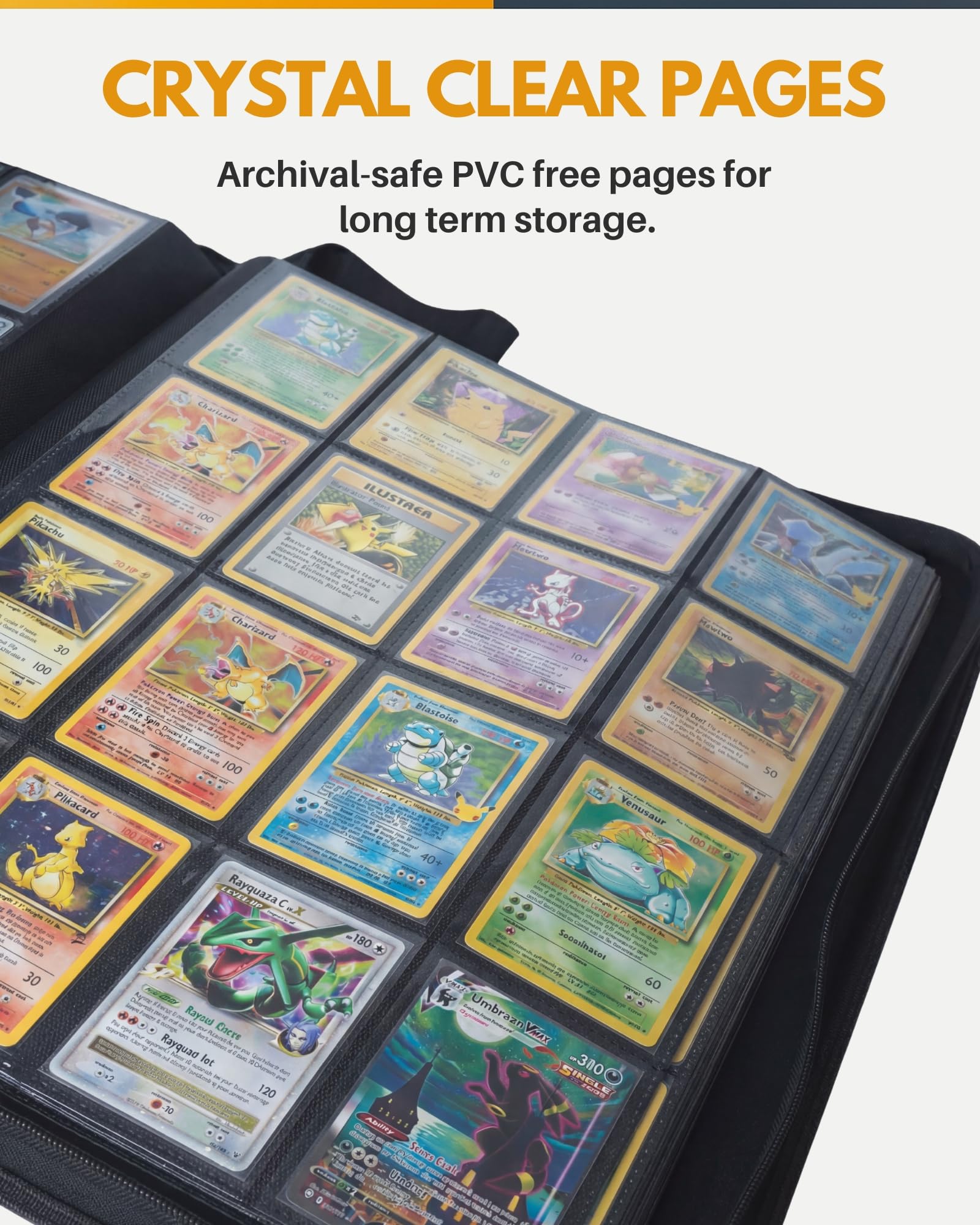 X PRO 1000+ - Carpeta de tarjetas - Viene con 200 fundas para tarjetas | Compatible con TCG, Sports, MTG y más - Carpeta de tarjetas coleccionables sin anillo | 1000 bolsillos | Carpeta TCG (azul