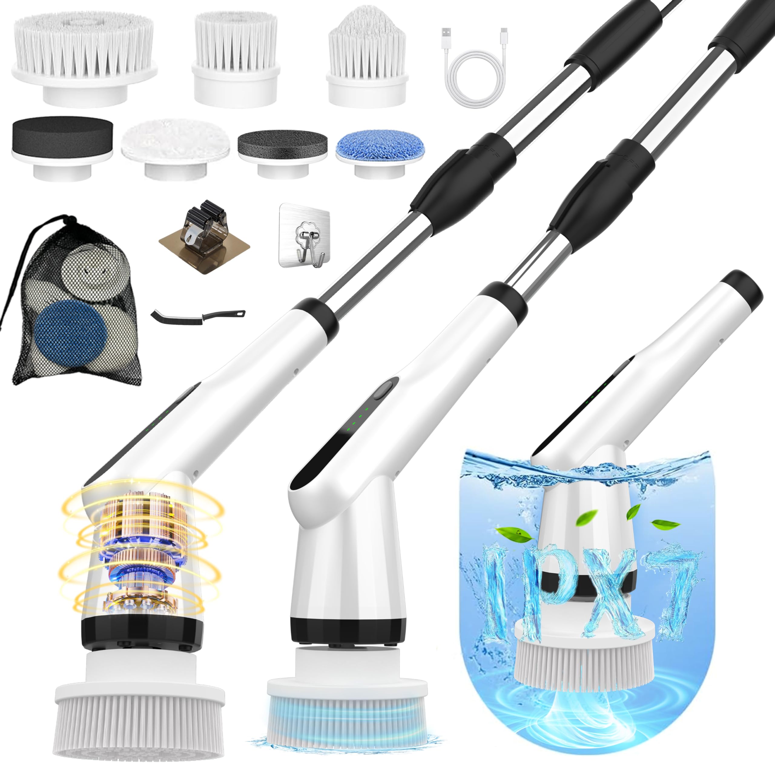 Amazon.com: Dreazu Electric Spin Scrubber, 12-in-1 Shower Scrubber
