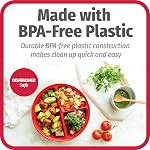 GoodCook BPA Ronde de préparation des repas 3-Comparment Conteneur, ensemble de 10 – Micro-ondes & Organisateurs de repas, Ensemble de rangement alimentaire avec snap Shut Lids, Prépare des repas Conteneurs de cuisine