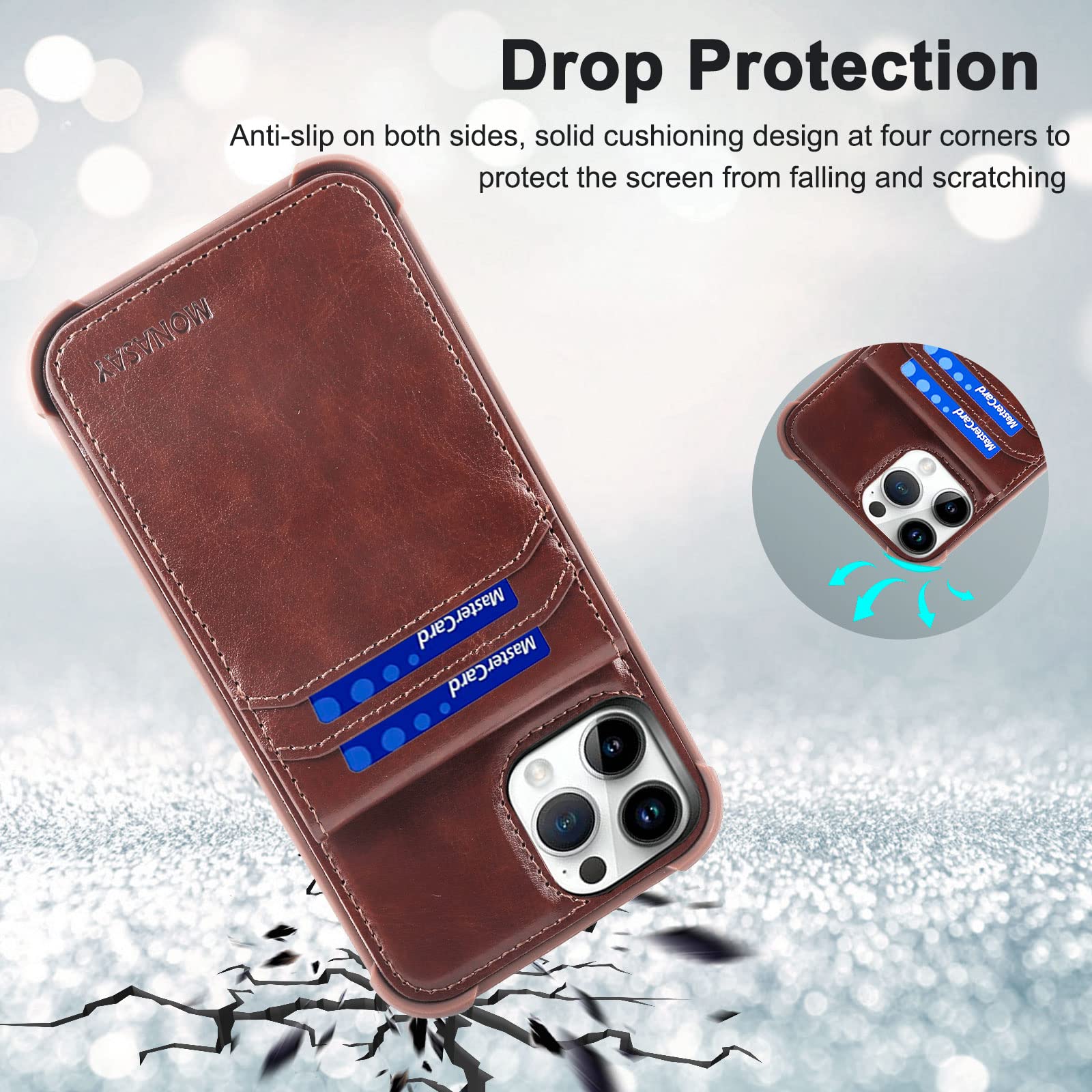 MagSafe Wallet Case Miracase Magnetic Phone Wallet 6-8 Card