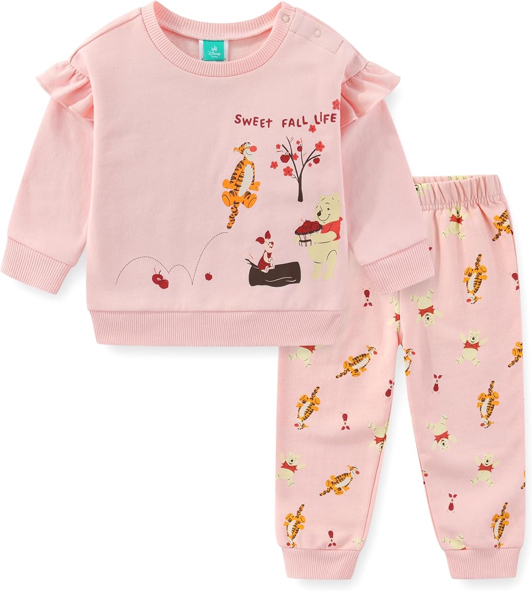 Disney Winnie the Pooh - Conjunto de sudadera y pantalones para bebé niña