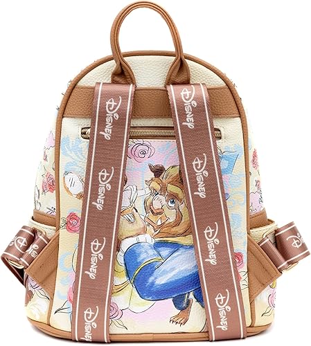 Miniatura 3 de Wondapop Disney Beauty and the Beast Belle - Mini mochila de piel vegana de 11 pulgadas, Marrón