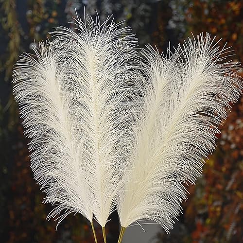 Miniatura 3 de IMFILM 12 piezas de hierba de pampa de caña sintética, 24 pulgadas, frragmitas comunis, flores secas artificiales de junco seco para decoración del