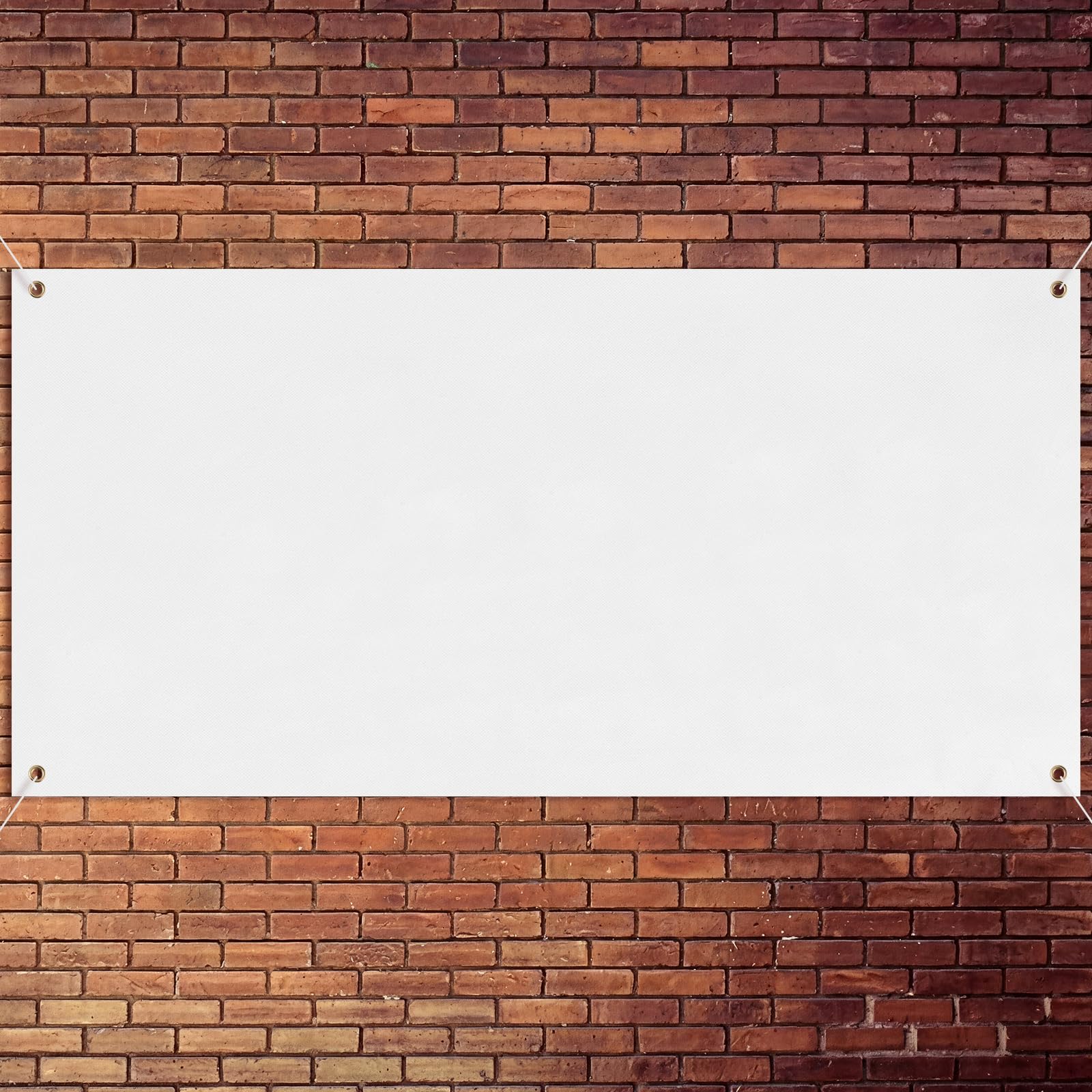 Zonon Blank Banner to Decorate Polyester Oxford Cloth,White,5 × 12 Feet