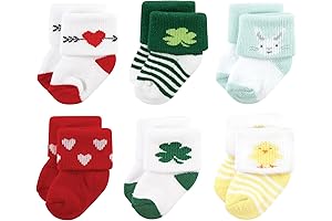 Hudson Baby Boys' Holiday Newborn Terry Socks