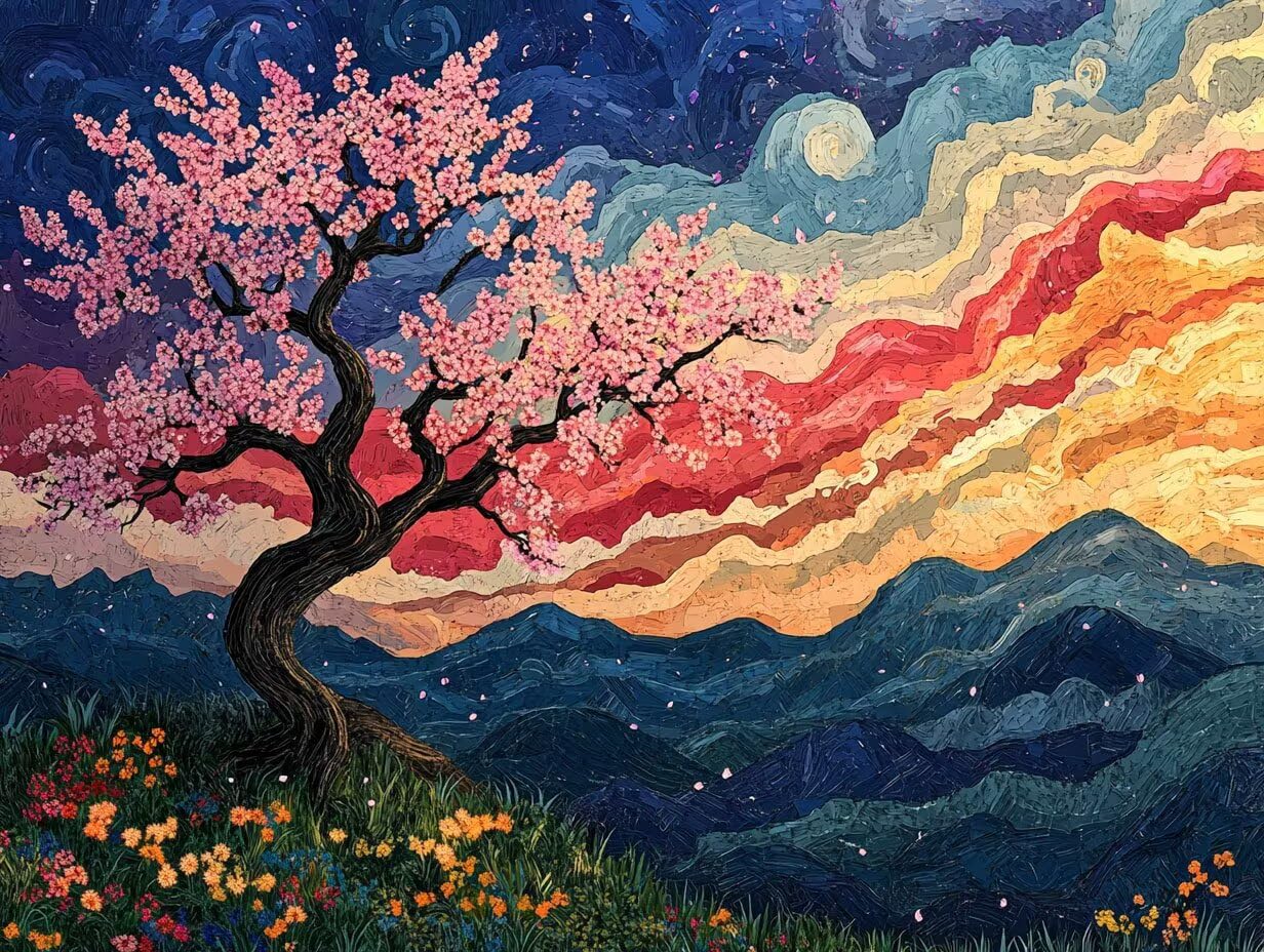 Baum Malen Nach Zahlen Erwachsene Landschaft Malen Nach Zahlen Kinder ab 7, DIY Set Erwachsene Bastelsachen Kreativ Set für Kinder Geschenke für Männer, Weihnachten Halloween Deko 60x80cm H - 724
