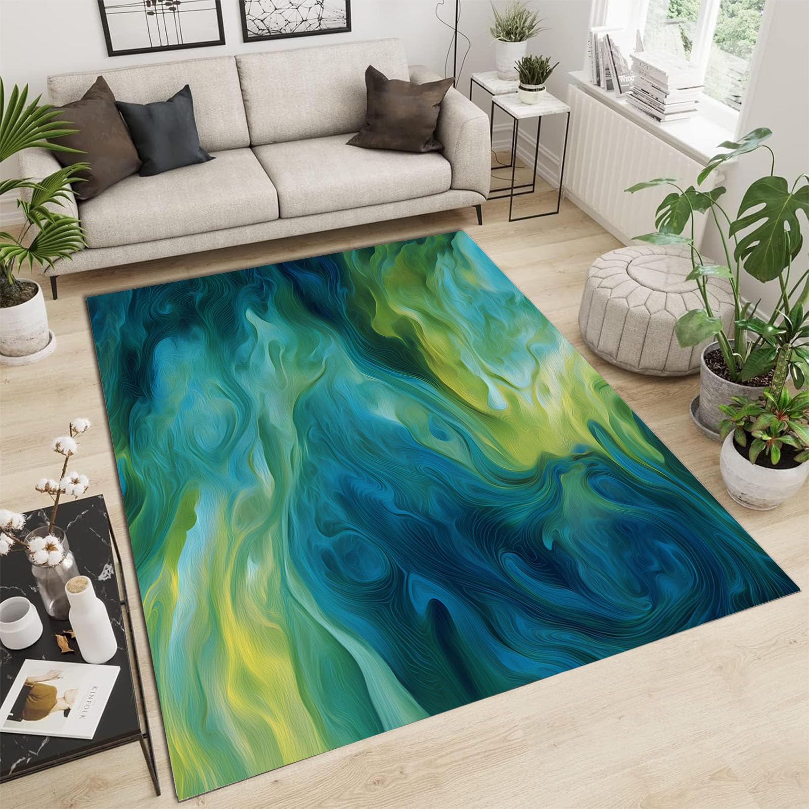Tapis eau de mer lavable en machine et antidérapant 150x210 cm
