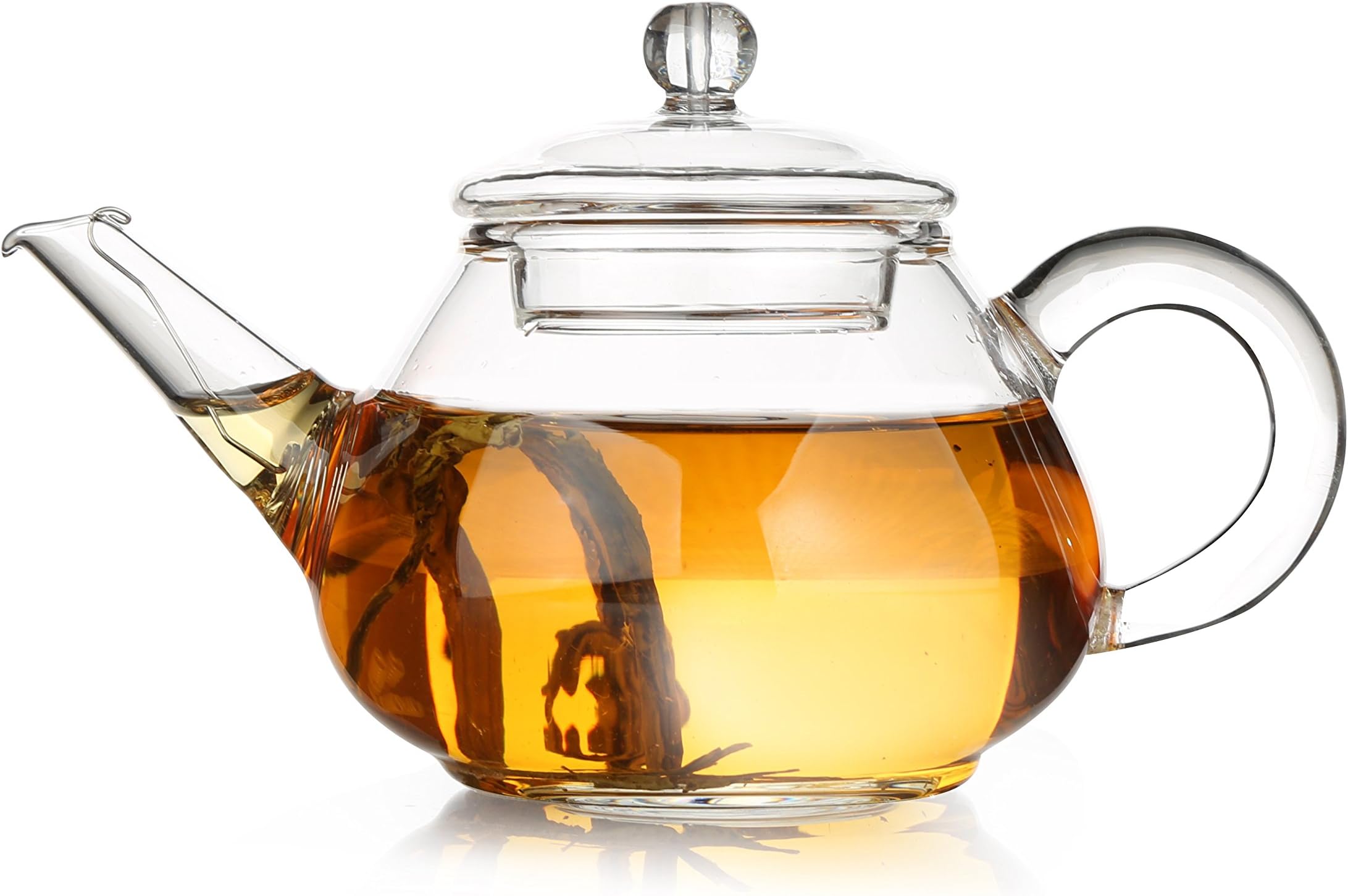 Gong Fu Glass Teapot 150ML TEA REPERTOIRE | Kungfu Teapot with Stainless Steel Coil Filter | Pure Mouth Blown Borosilicate Glassware | Heat Resistant Infuser | Extra Small Teapot