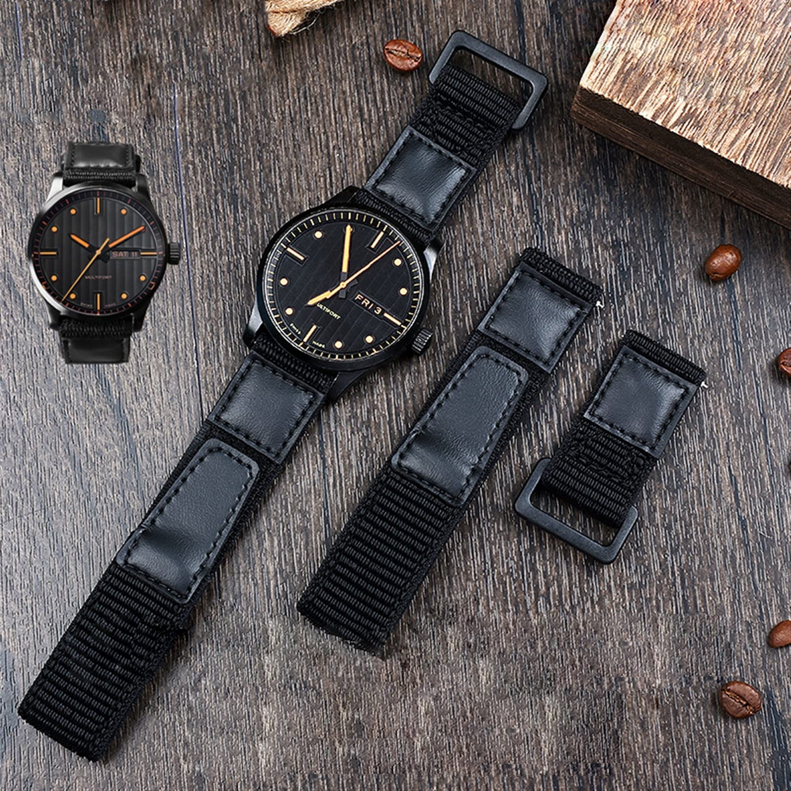 Nylonowy pasek do zegarka NATO do S-eiko nr 5 007 m-ido Samsung Gear S3 huaweiGT2 sportowy pasek do zegarka 22 mm klasyczny czarny pasek do zegarka