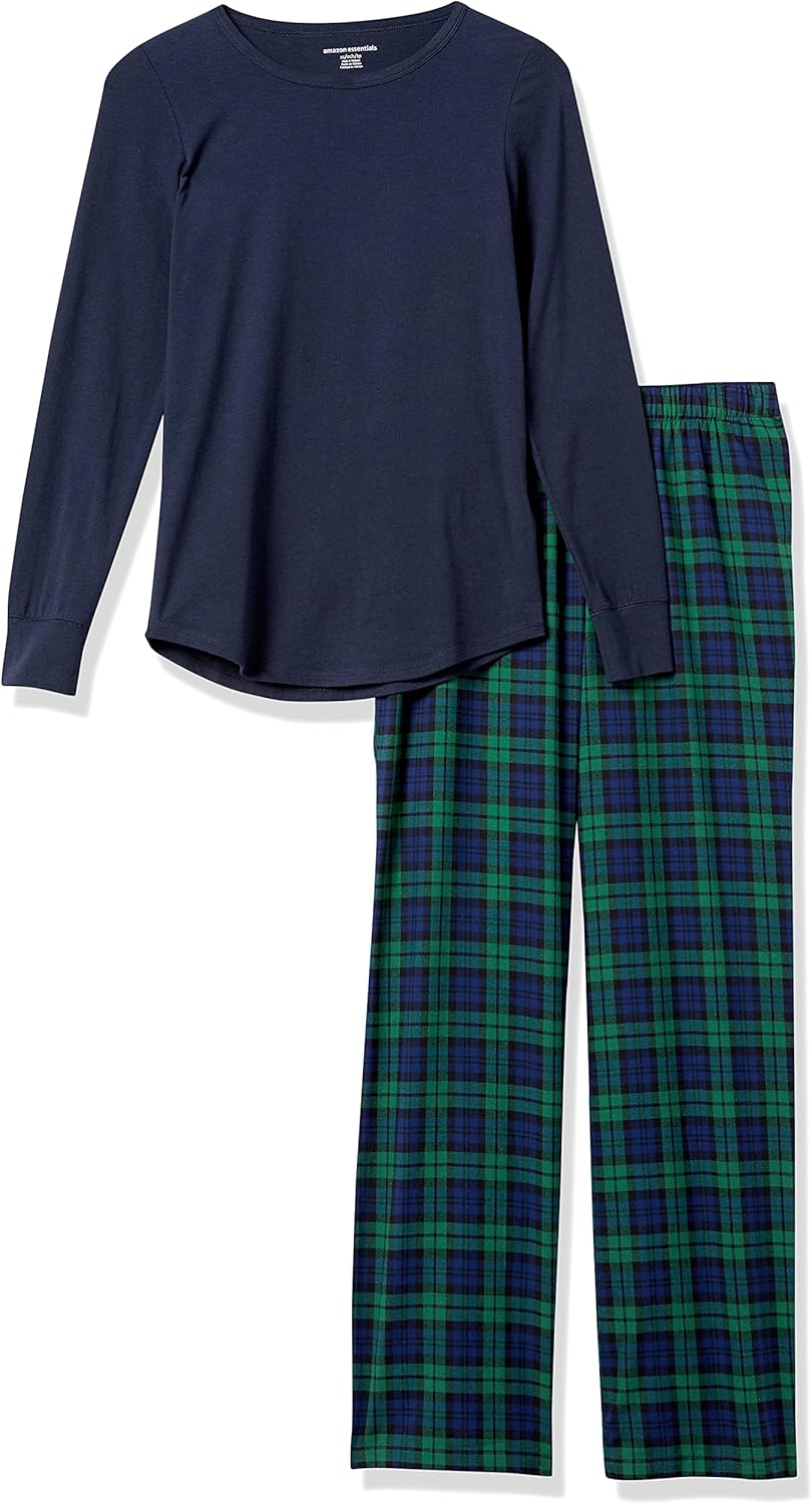 Amazon Essentials Women's Lightweight Flannel Pant and Long-Sleeve T-Shirt Sleep Set - Image 5