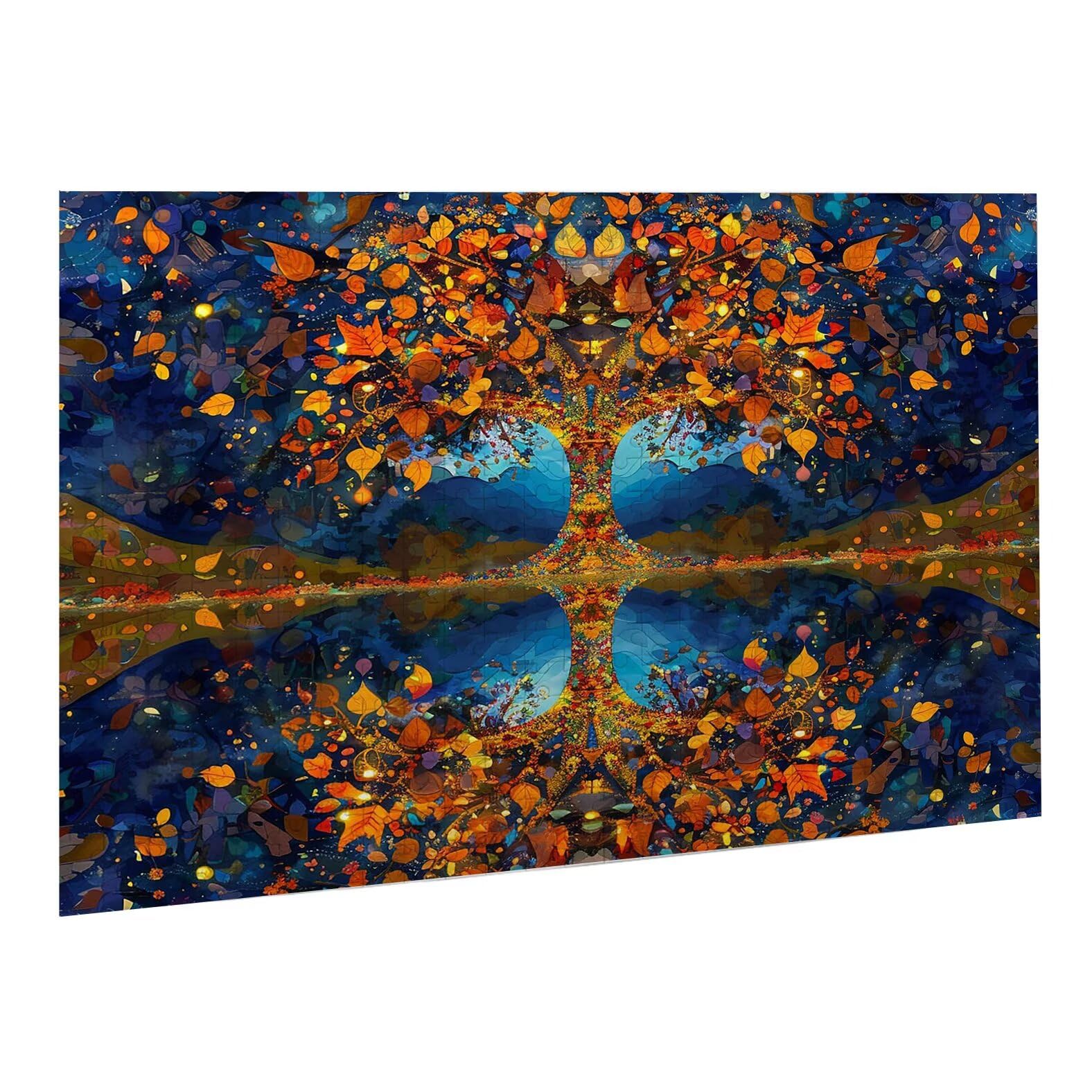 Puzzle dla dorosłych, 6000 sztuk, wyzwanie drewniane puzzle, gra, gra logiczna, gra puzzle ręce dekoracja rodzinna, kreatywne hobby, 105 x 179 cm drzewa cztery pory roku roślina K0F-881