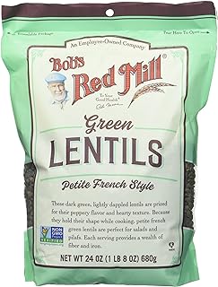 Bob's Red Mill Green Lentils, 24oz (Pack of 4) - Non GMO, Vegan, Kosher