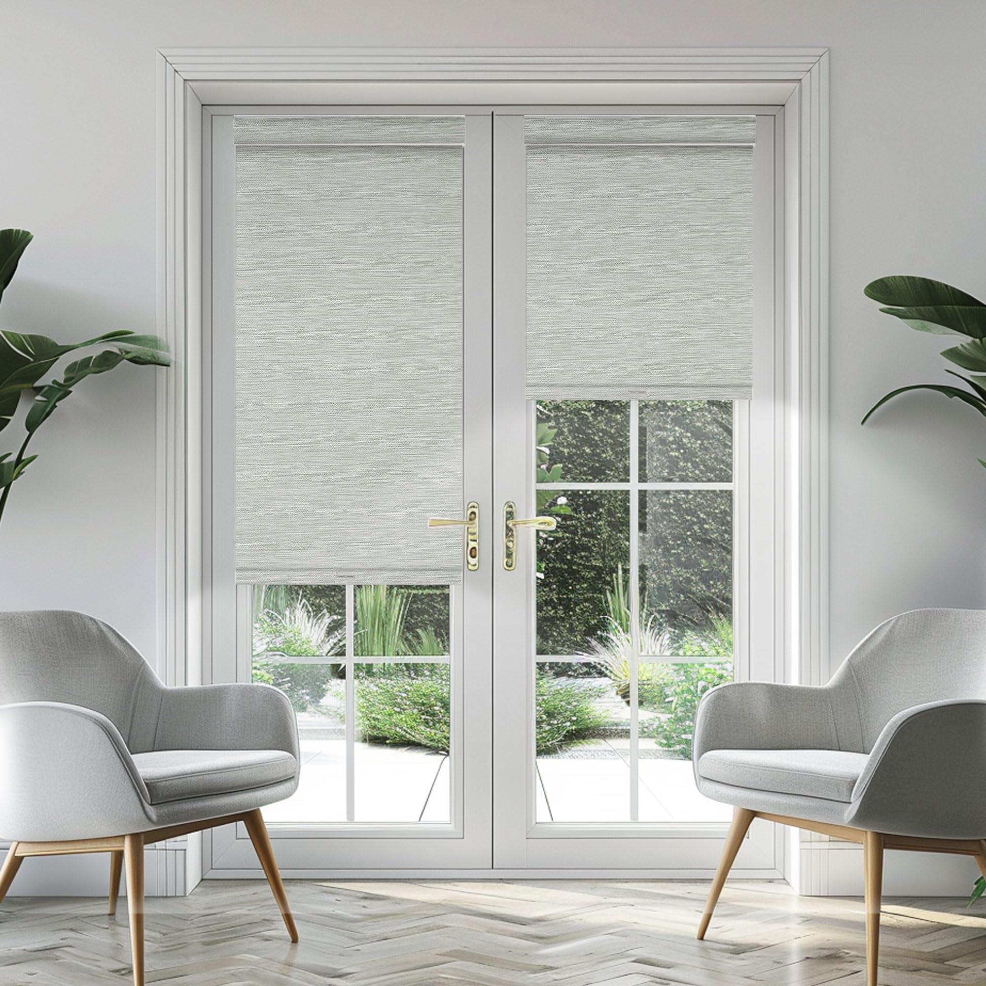 BERISSA Blackout Roller Shades - Cordless Thermal Insulated Window Blinds For Home, Office, & Bedroom (Custom Size)