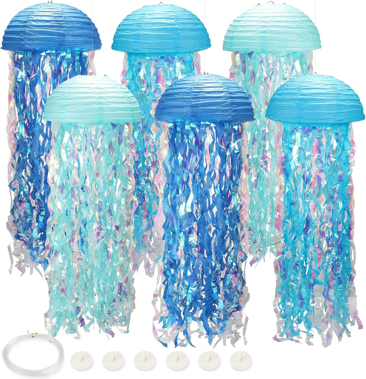 Under The Sea Party Decorations,Jellyfish Paper Lanterns with Hooks
