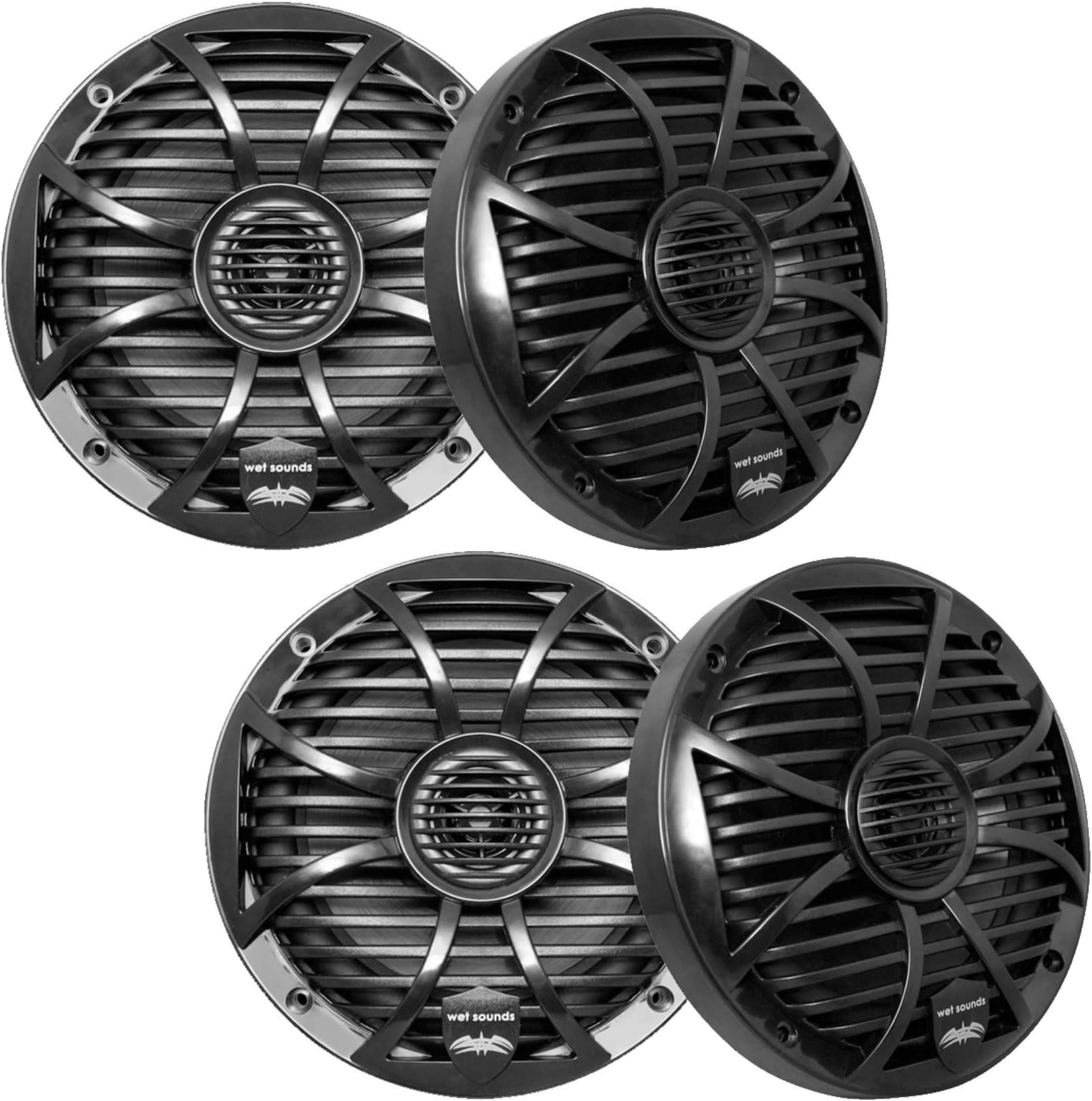 wet sounds Bundle: Two Pairs of SW-65ic Series Black Grill 6.5" Speakers. 60 Watts RMS Each