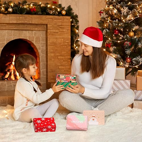 Vista 117 de Paquete de 25 cajas de envío de 4 x 4 x 2 pulgadas, cajas de regalo de San Valentín para el día de la madre, cajas de cartón corrugado, cajas de Rojo