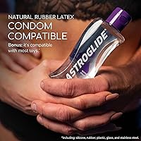 Vista 4 de Astroglide Lubricante a base de agua (12 onzas líquidas), lubricante personal líquido, para hombres, mujeres y parejas, seguro para juguetes