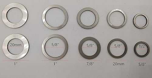 Juego de bujes de hoja de sierra, anillo adaptador de hoja de sierra, 1 pulgada a 0.787 in, 1 pulgada a 5/8 pulgadas, 7/8 pulgadas a 5/8 pulgadas,