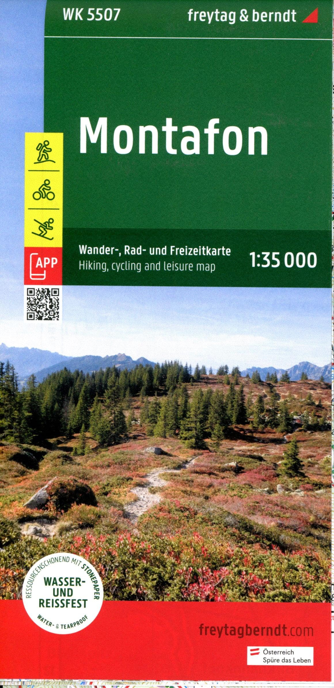 Montafon Hiking, cycling & Leisure Map: Mit APP, wasserfest und reißfest: 5507 (Wander-Rad-Freizeitkarte)