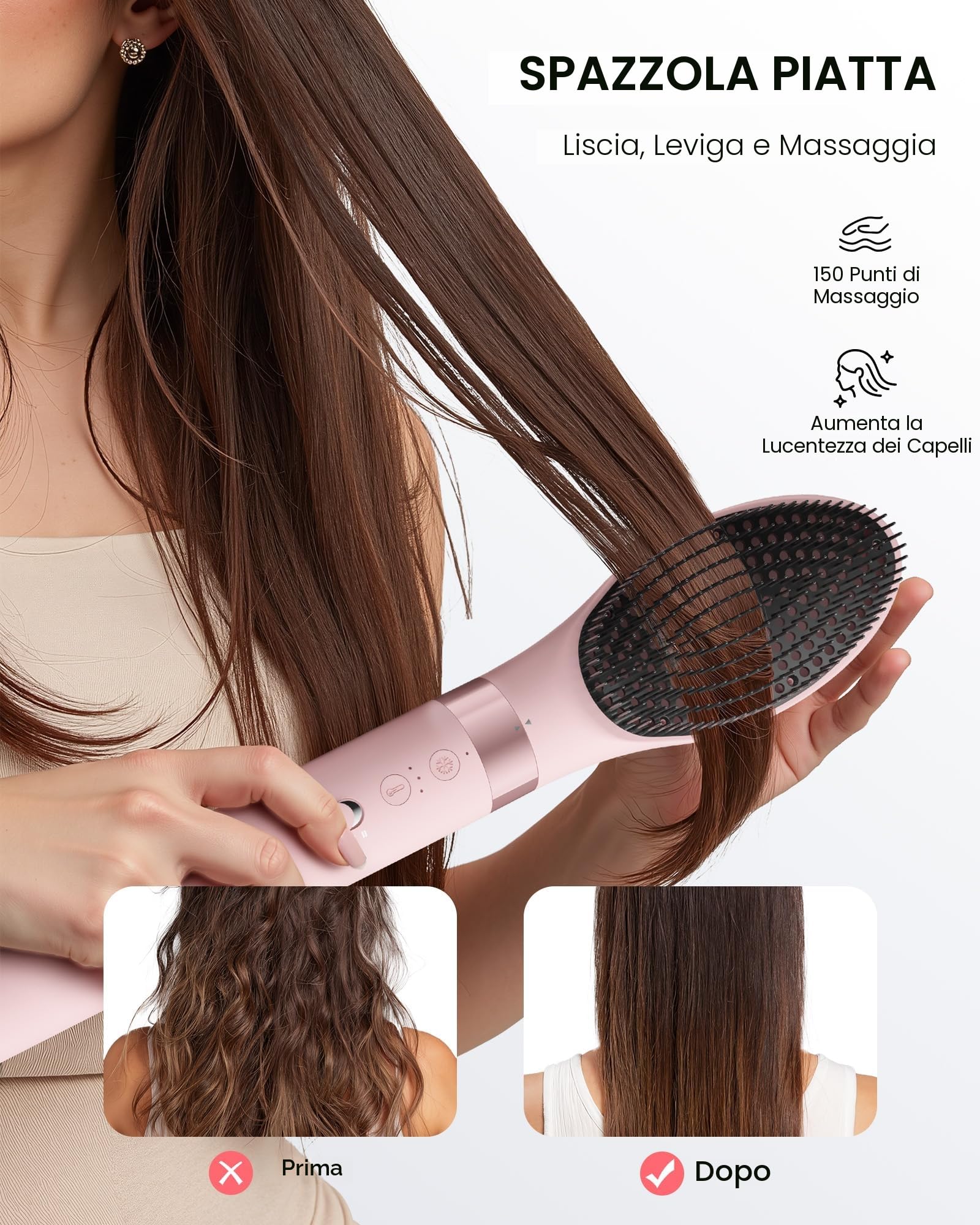 MESCOMB 5 in 1 Air Styler & Spazzola Asciugacapelli, 110000 RPM Multifunzione Asciugatura Rapida, Nessun Danno Termico con Ricci, Liscio Volume con Scatola Portaoggetti Adatto per Fare Regali
