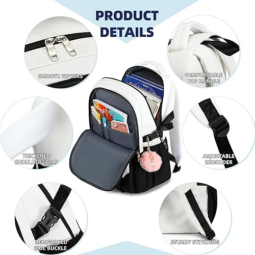 Miniatura 10 de Caoroky knight Mochila de viaje para laptop para mujeres, mochila escolar, mochila universitaria, bolsas grandes para adolescentes, niñas,