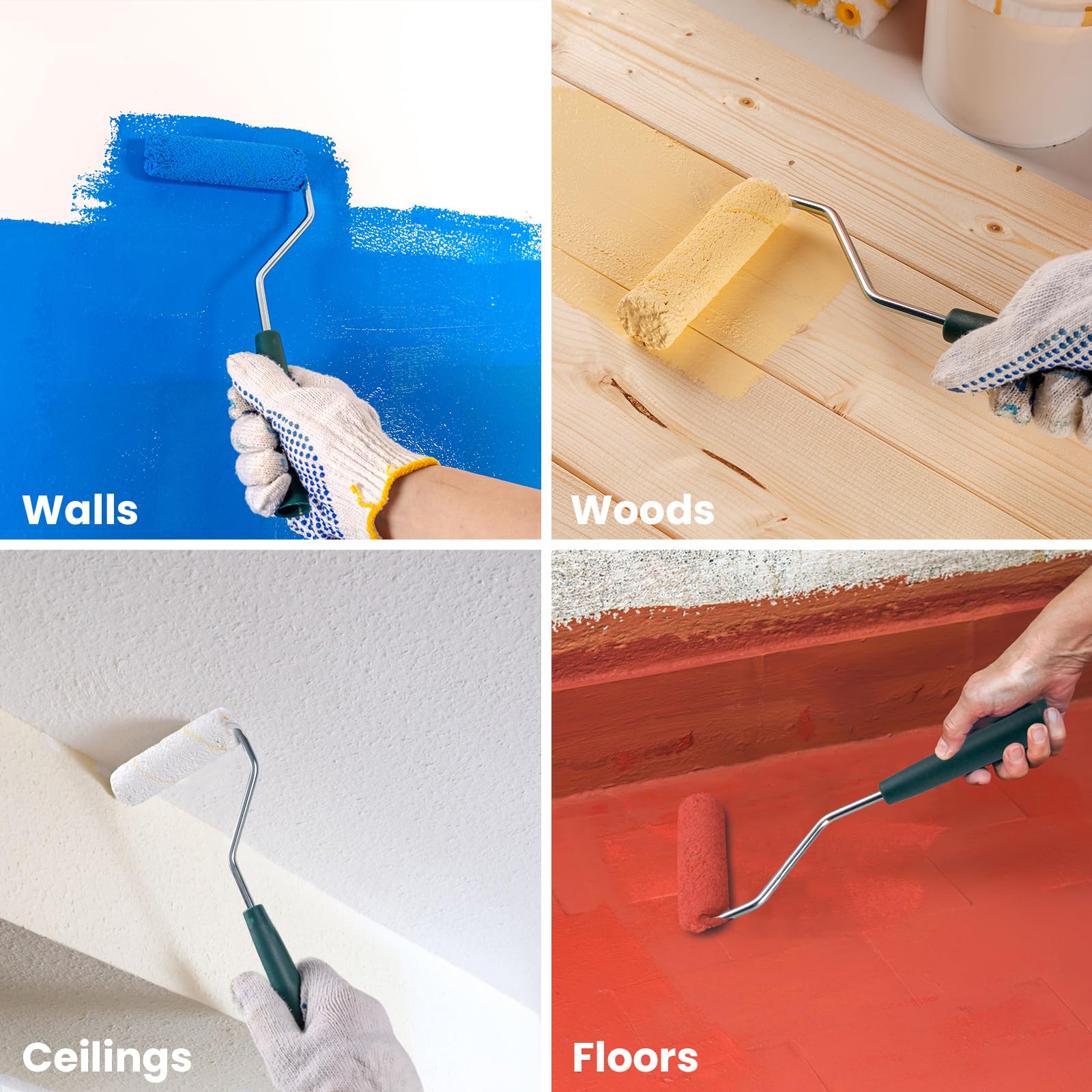 Paint Roller Kit - 17 Piece for Smooth Walls -6 Paint Roller Kit - 17 Piece for Smooth Walls -6