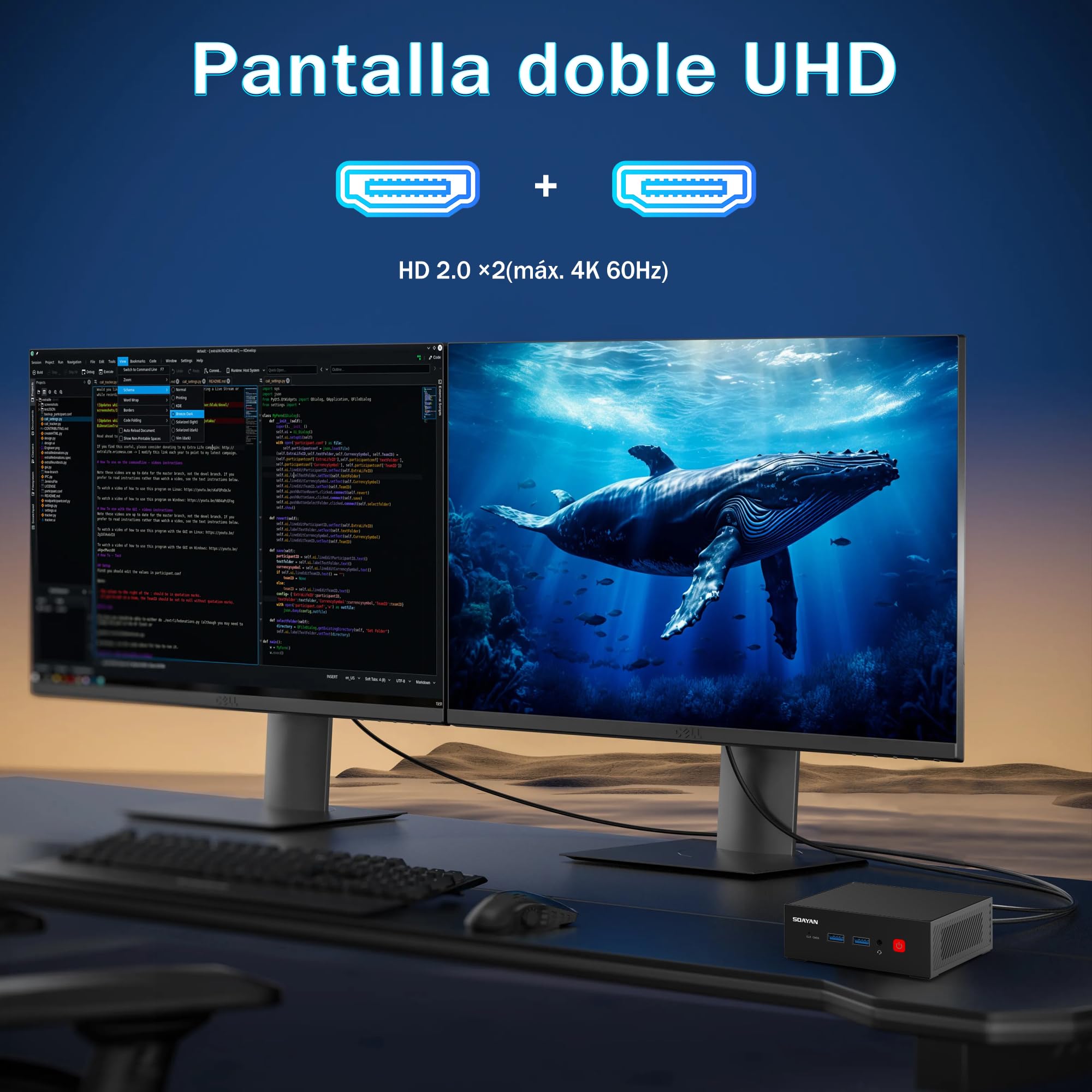 N2 Mini PC, Alder Lake-N100, 16GB DDR4 RAM 500GB SSD Mini Computer, PC Fisso Mini Supporto WIFI6, BT5.2, 2 HD, 4 USB3.2, 4k Dual Display