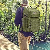 Vista 8 de Paquete de 2 bolsas tácticas compactas EDC y 2 unidades con cordón militar Molle para botellas de agua