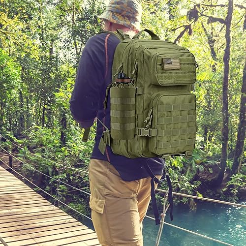 Miniatura 8 de Paquete de 2 bolsas tácticas compactas EDC y 2 unidades con cordón militar Molle para botellas de agua