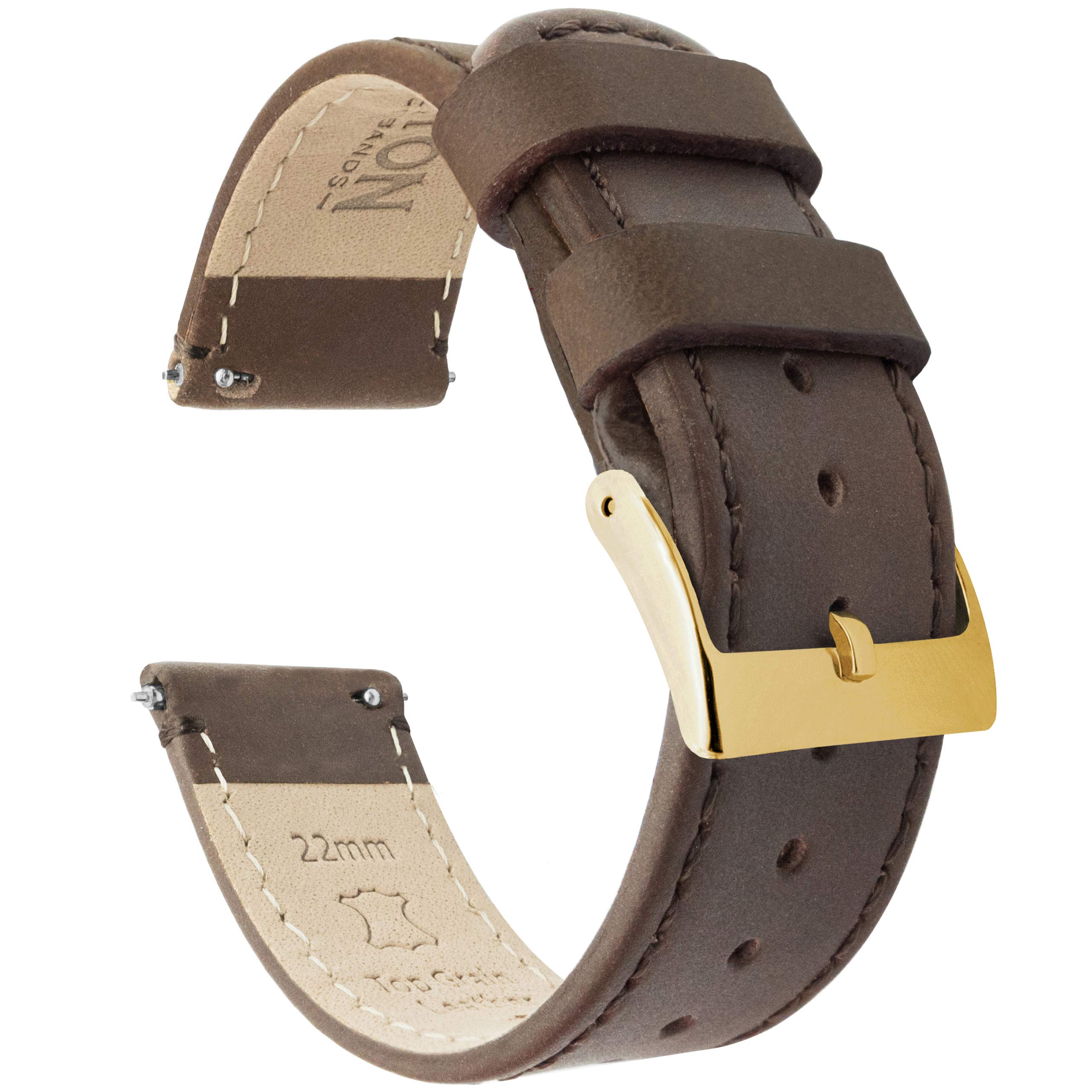 BARTON WATCH BANDS - Top Grain Leather Watch Bands Compatible with Apple Watch Models - 1, 2, 3, 4, 5, 6, 7, 8, 9, 10, SE, Ultra &amp; Ultra 2