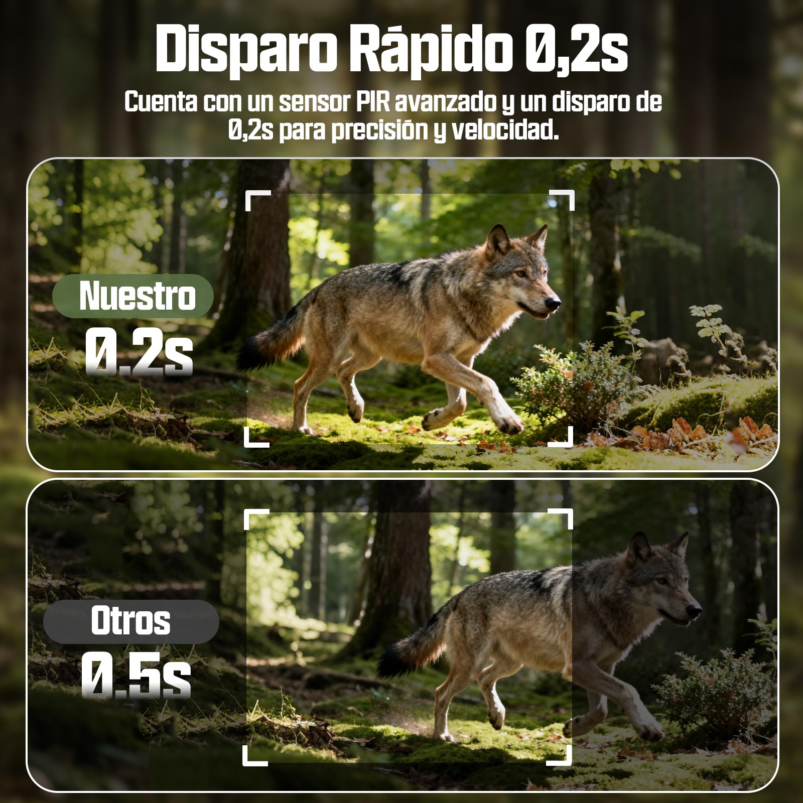 CEYOMUR 4G LTE Cámara de Caza Solar con SIM y TF 64GB, 48MP Cámara Fototrampeo Nocturna con Live View HD, Batería 5200mAh, Alertas al Móvil y Control por App, Detección de Movimiento 0,2s, IP66