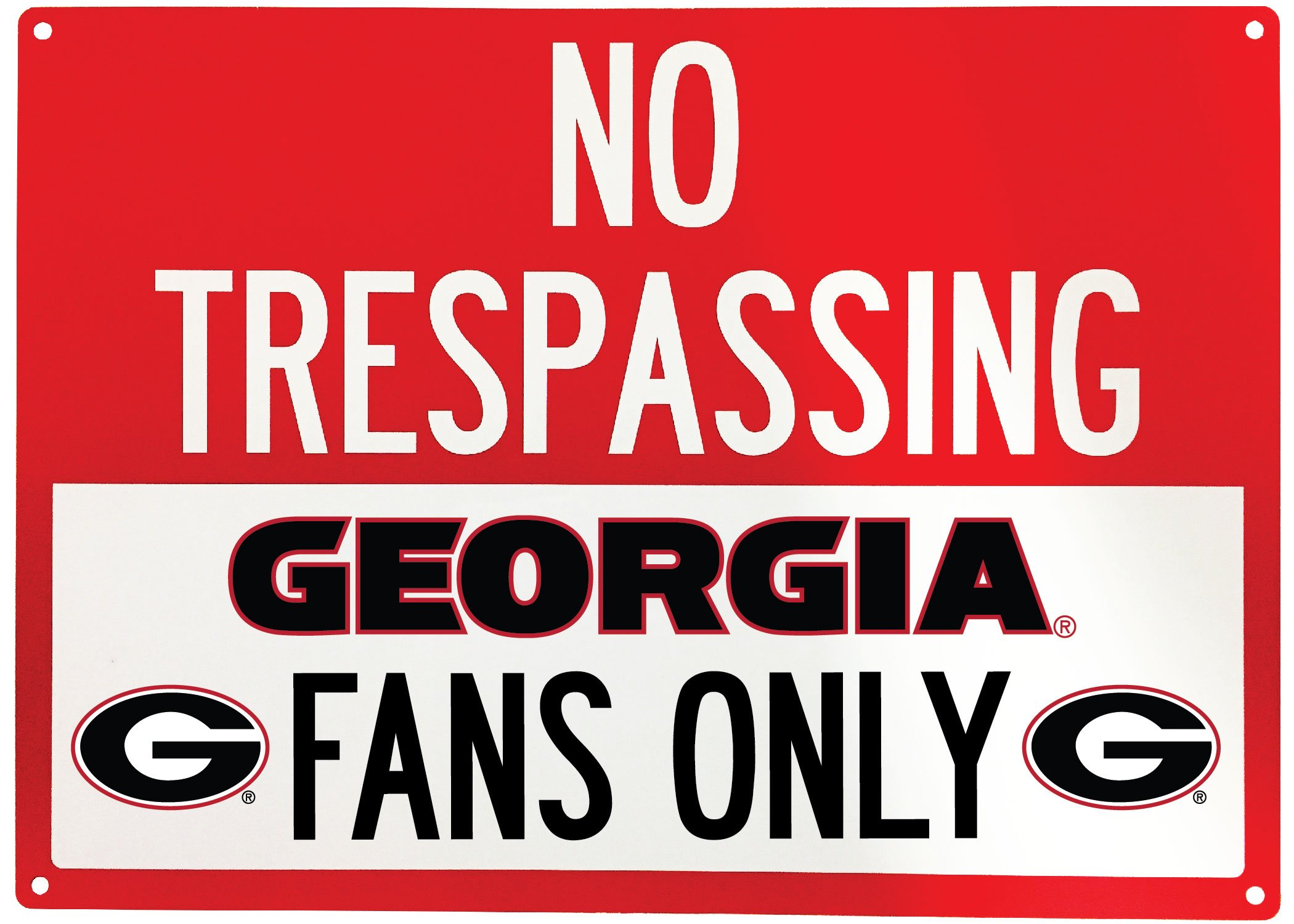 R and R Imports Georgia Bulldogs Metal No Trespassing Sign Officially Licensed Collegiate Product