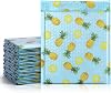 Fuxury Fu Global #2 8.5x12 Inches Pineapple Poly Bubble Mailers Designer Boutique Custom Padded Envelopes High-grade pearlescent Teal color Pack of 25