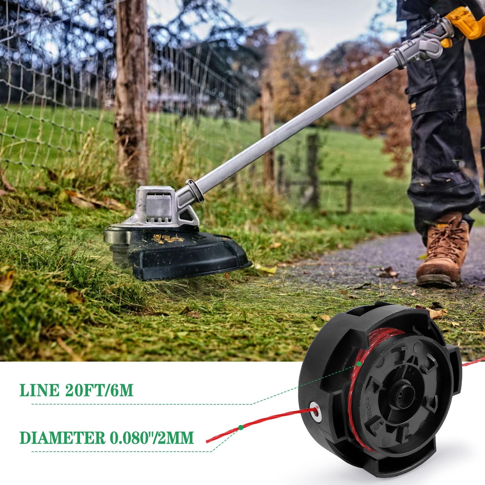 DWO1DT995 - Testina di ricambio per decespugliatore senza fili, compatibile con Dewalt DCST920 DCST922 DCST970 DCST990 DCST925 (3 pezzi)