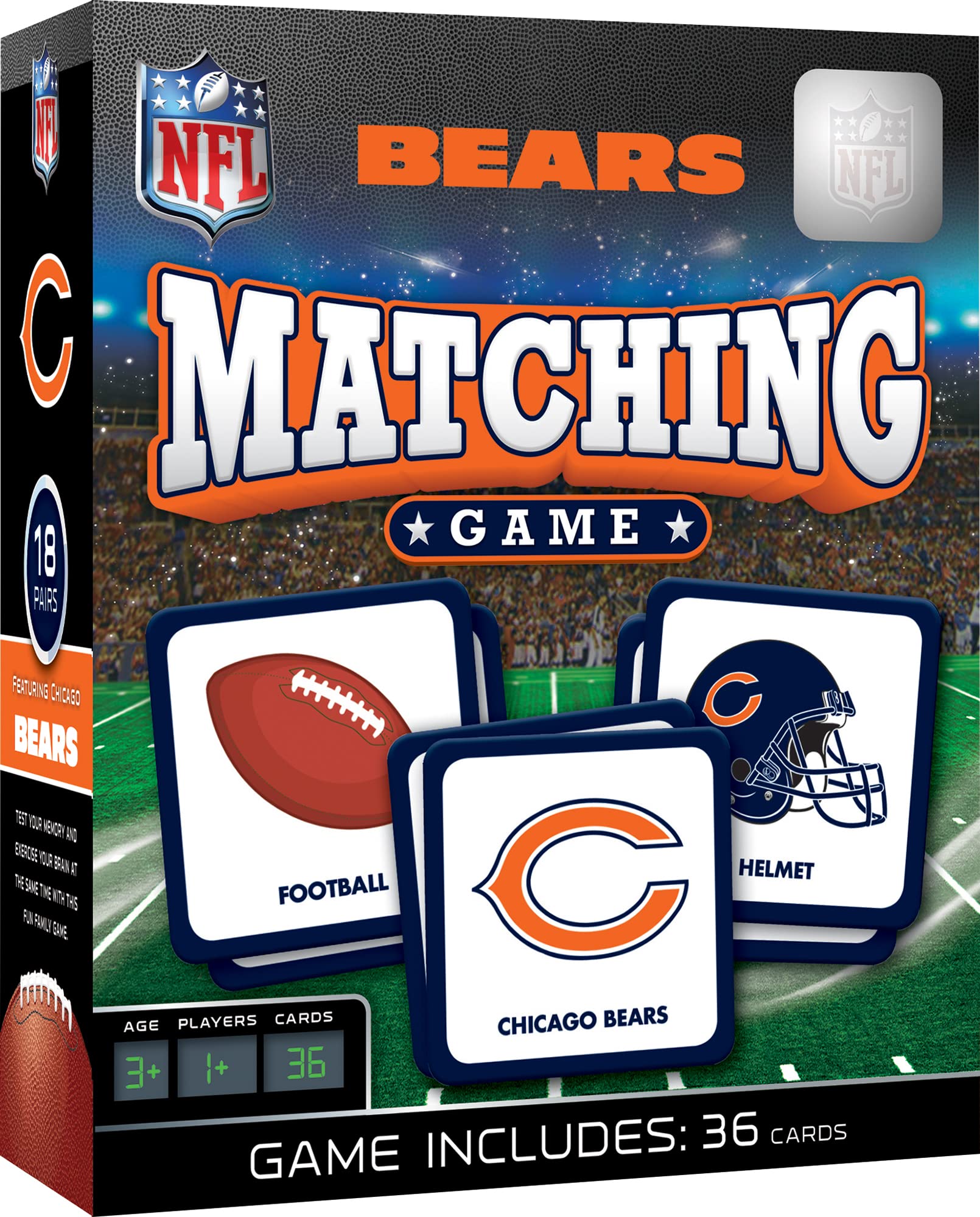 - MasterPieces NFL Chicago Bears Matching Game - Fun Family Game for Kids - Officially Licensed NFL Product