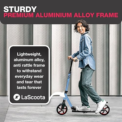 Miniatura 8 de LaScoota Professional Scooter for Ages 6 Teens  Adults I Lightweight  Big Sturdy Wheels for Kids Teen and Adults A Foldable Kick Scooter for Indoor