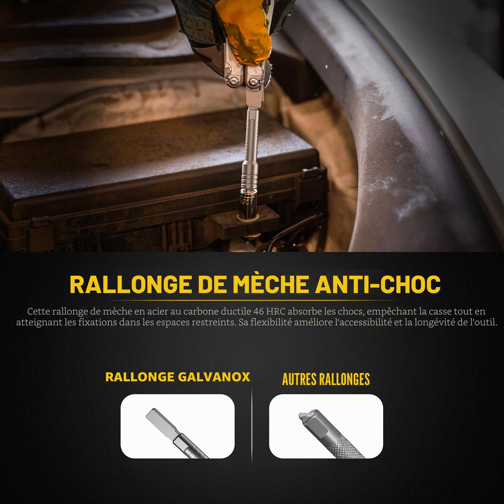GALVANOX Jeu de clés plates à cliquet et rallonge d'embout pour outils multiples, conçu pour une utilisation avec les modèles Leatherman, tournevis à cliquet (argent)