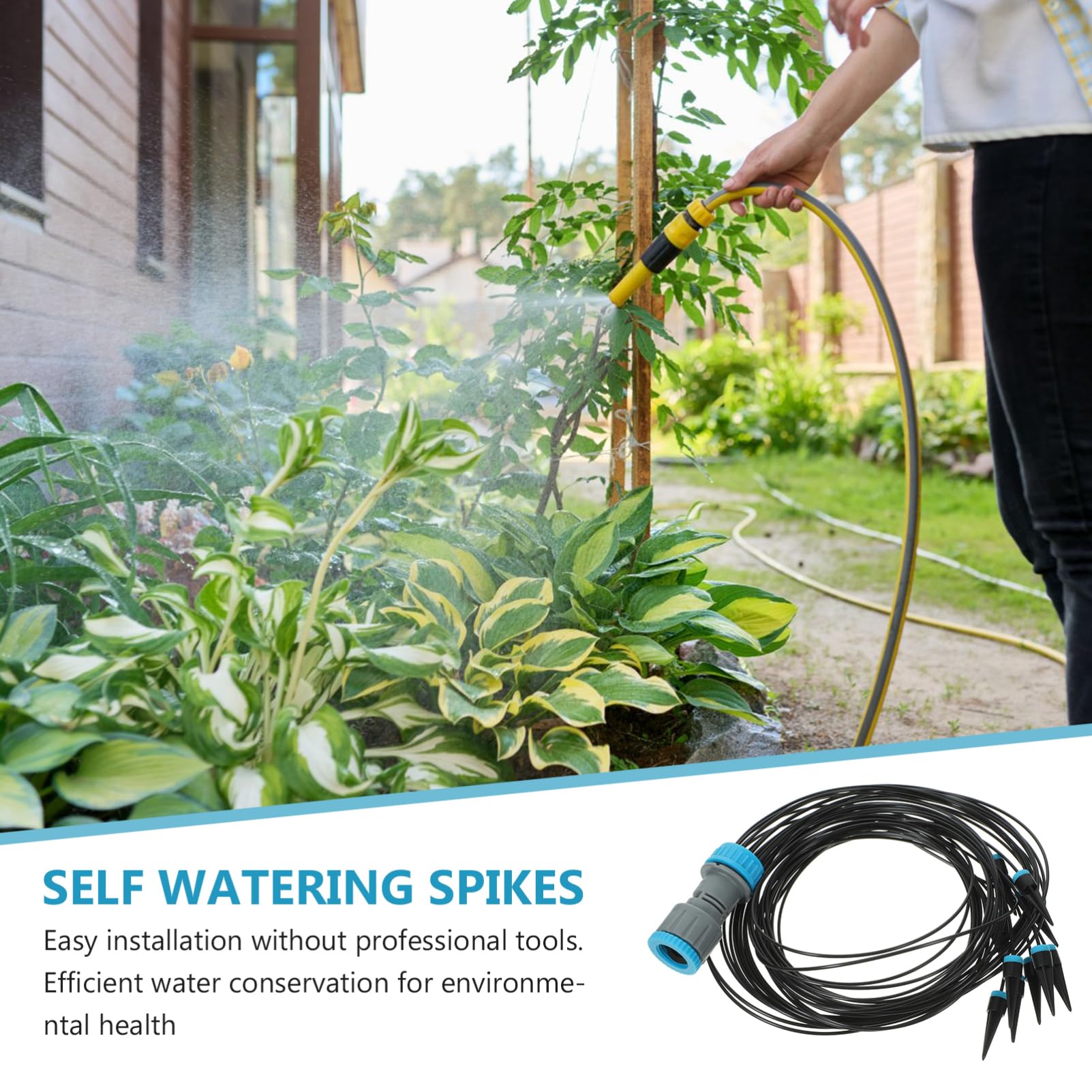 UKCOCO 4 Piezas Dispositivo Automático de Riego para Plantas Sistema de Auto Riego con Boquilla para Jardín para Macetas y Flores Casa y Oficina
